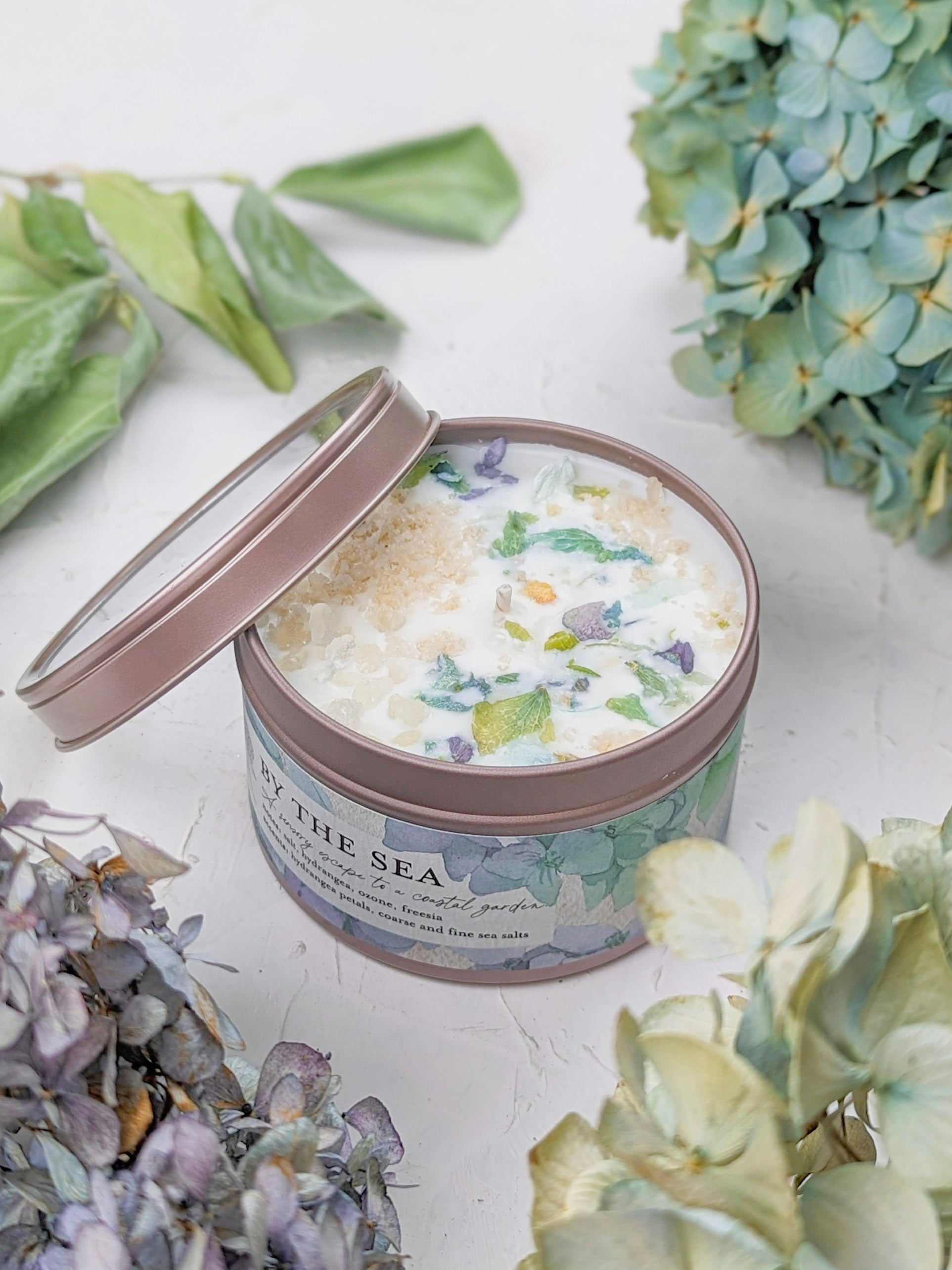 BY THE SEA Hydrangea Sea Salt Candle