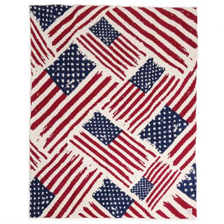 Patriotic American Flag Throw Blanket